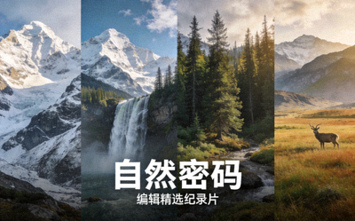 编辑精选纪录片《自然密码》剧照，展示壮丽自然景观